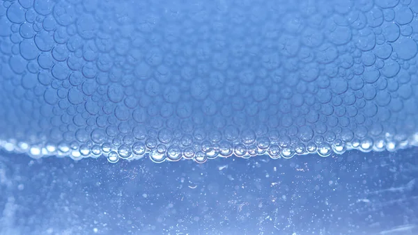 Makro Ujęcie Bąbelków Wody Micelarnej — Zdjęcie stockowe
