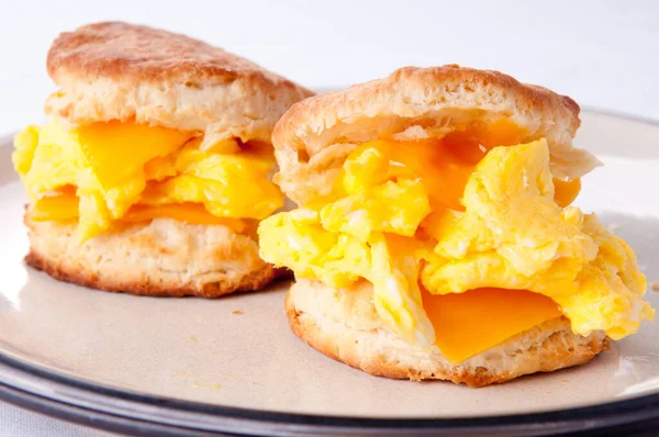 Яичный Сыр Печенье Пахтой Завтрак — стоковое фото