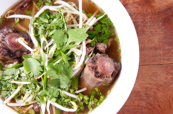 Sopa Pho Oxtail Una Deliciosa Comida Clásica Vietnamita — Foto de Stock