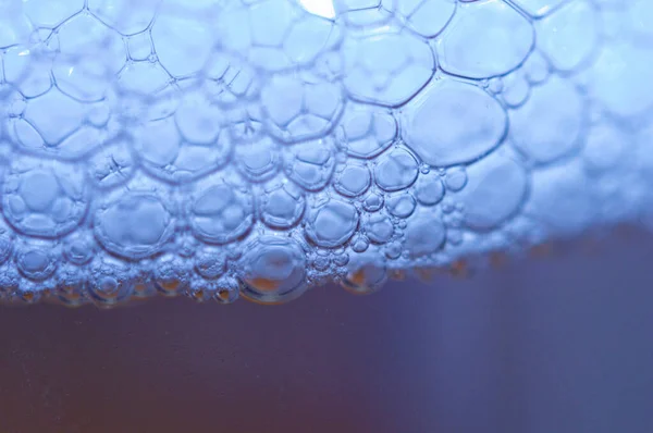 Makroaufnahme Von Blasen Eines Mikellosen Wassers — Stockfoto