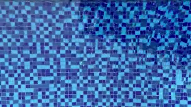 Abstrakcyjne Tło Niebieskimi Płytkami Mozaikowymi — Wideo stockowe