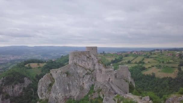 Vista Sul Castello Della Città Carcassonne Francia — Video Stock