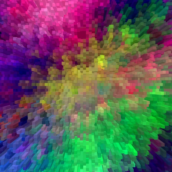 Пиксельное Искусство Ярких Различных Цветов Рассматриваемых Сверху — стоковое фото