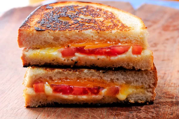 Classic Grilled Cheese Tomato Sandwiches — Stock Photo, Image