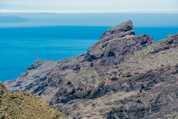 Ein Schöner Blick Auf Felsige Klippen Auf Teneriffa Atlantik Masca — Stockfoto