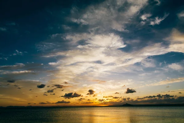 Een Prachtig Uitzicht Mar Menor Zee Bij Zonsondergang Vanaf Manga — Stockfoto