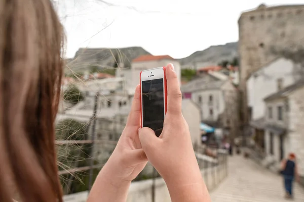 Mostar Bosnia Και Herzegovina Αυγ 2018 Φωτογραφία Της Νεαρής Κοπέλας — Φωτογραφία Αρχείου