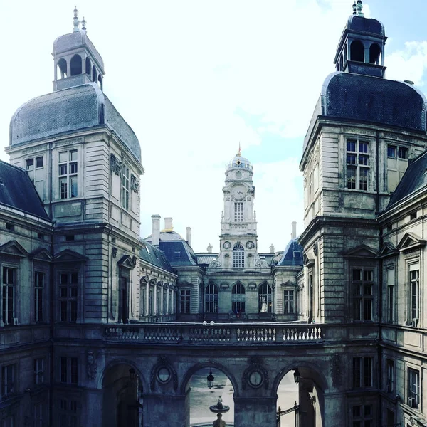 Lyon France Sep 2017 Rare View Inner Courtyard Town Hall — Stock Photo, Image