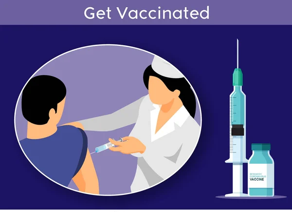 Antiviral Aşı Olan Aşı Olan Coronavirus Covid Aşı Farkındalığını Gösteren — Stok fotoğraf