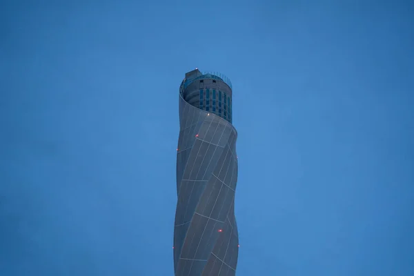 Rottwe Duitsland Jan 2021 Thyssenkrupp Toren Rottweil Nachts — Stockfoto