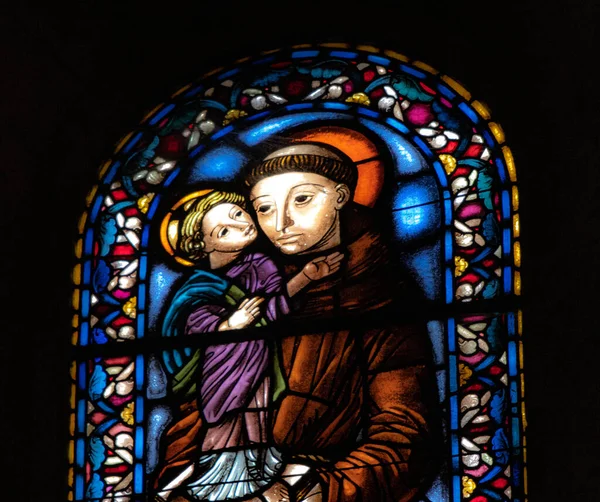 Náboženské Umění Okně Kostela Lisabonu Portugalsko — Stock fotografie