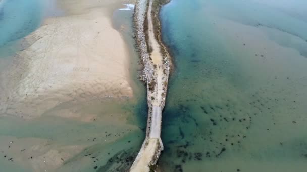 Vue Aérienne Des Maldives Plage Sable Blanc Sur Île Paradisiaque — Video