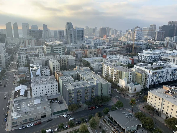 Aerial Shot San Diego Skyscrapers Historic Gaslamp District — Stock Photo, Image