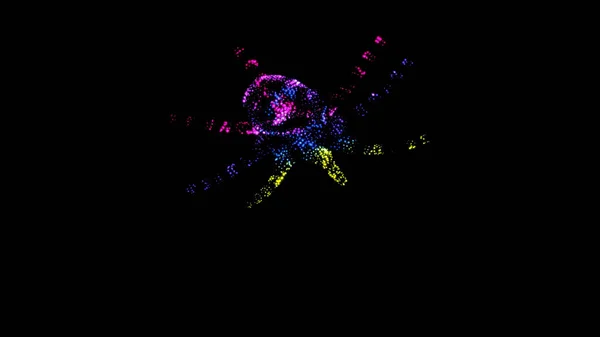 Светящийся Изменяющийся Цвет Осьминога Медленно Плавает Темном Океане — стоковое фото