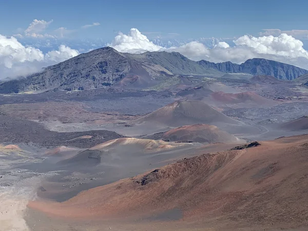 Hermoso Plano Del Paisaje Haleakala Volcán Del Este Maui Isla — Foto de Stock