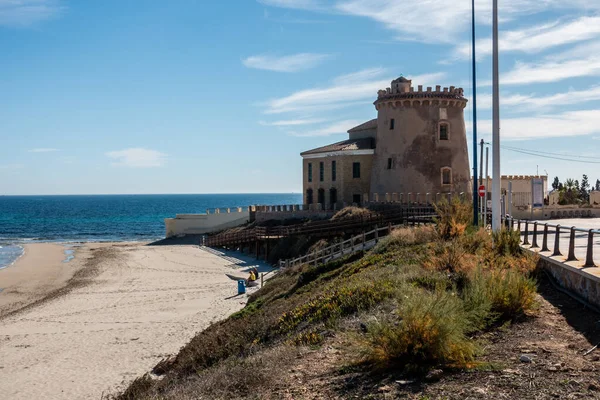 Vacker Bild Mil Palmeras Costa Blanca Stranden Spanien — Stockfoto