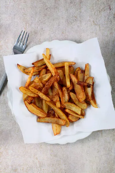 Vertikal Bild Hemlagad Stekt Potatis — Stockfoto