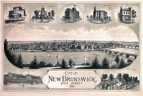 Ciudad New Brunswick Nueva Jersey — Foto de Stock