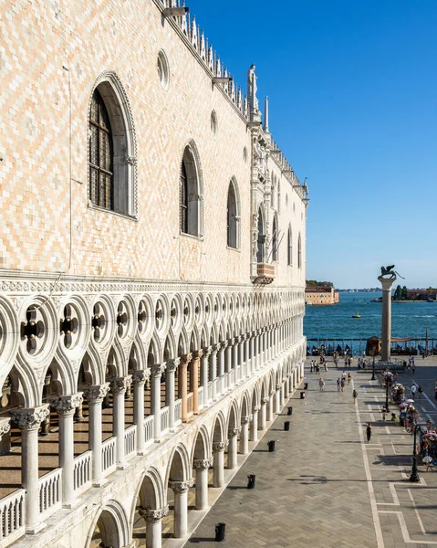 Архітектурні Деталі Палацу Дожів Площі Сент Маркс Венеція Італія — стокове фото