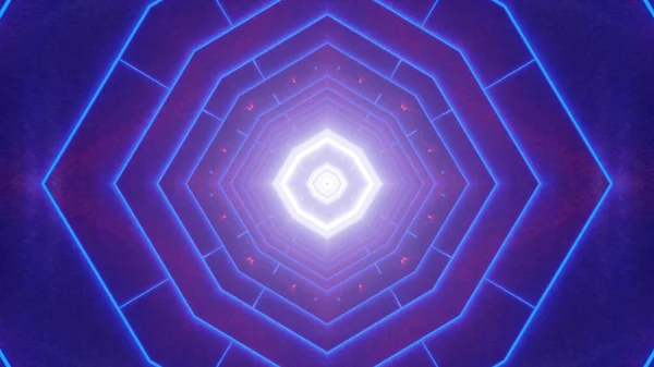 Illustration Geometriska Och Färgglada Neonljus — Stockfoto