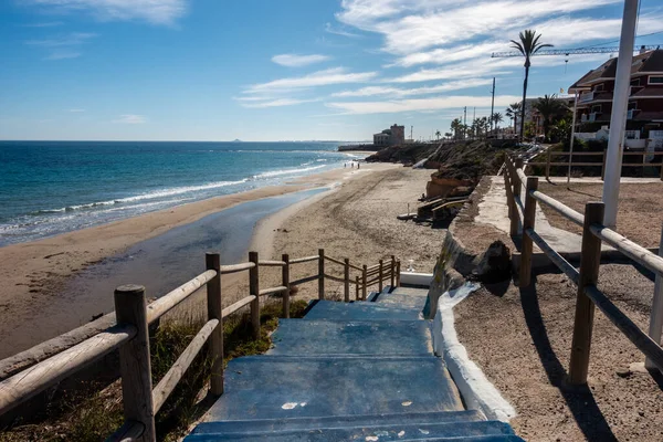 Una Hermosa Foto Playa Mil Palmeras Costa Blanca España —  Fotos de Stock