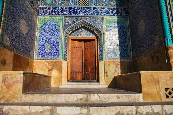 Primer Plano Una Colorida Puerta Histórica Shahrisabz Uzbekistán — Foto de Stock