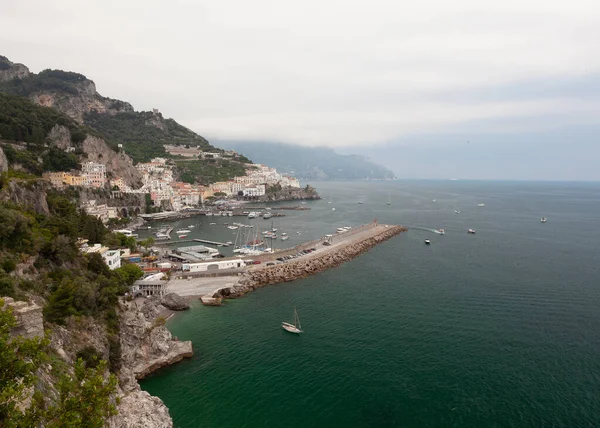 Vista Costera Costa Amalfi Italia — Foto de Stock
