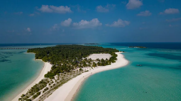 Una Toma Aérea Una Playa Las Maldivas —  Fotos de Stock