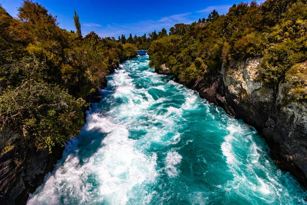 Una Vista Fascinante Huka Falls Taupo Nueva Zelanda — Foto de Stock