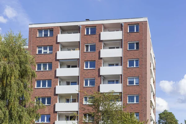 Eine Flache Aufnahme Der Außenseite Von Wohngebäuden Deutschland Europa — Stockfoto