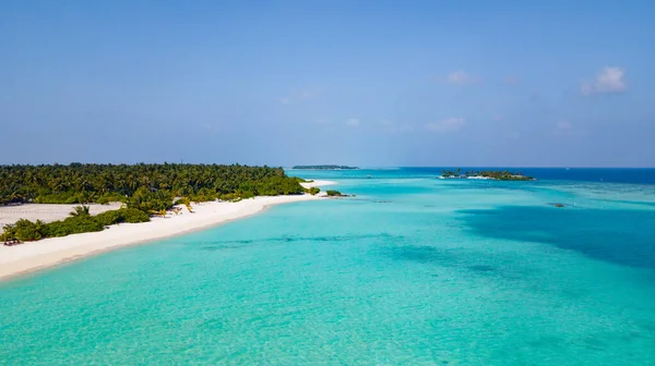 Luftaufnahme Eines Strandes Auf Den Malediven — Stockfoto