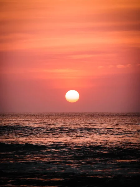 Paisaje Puesta Sol Vibrante Del Mar Tranquilo — Foto de Stock