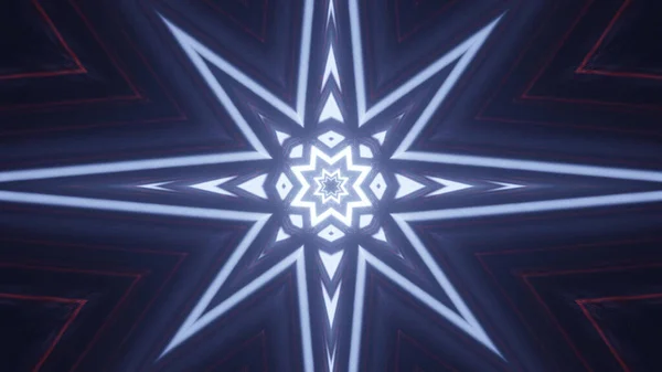 Renderelés Geometriai Fényes Fehér Fraktál Csillag Alakú Részecskék — Stock Fotó