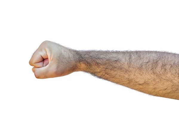 Кулак Самця Ізольований Білому Тлі — стокове фото