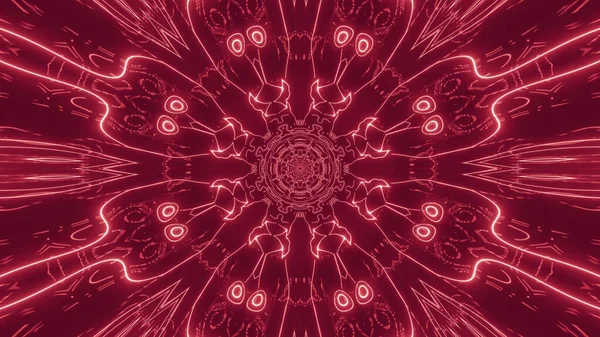 Ilustrace Červeného Tónovaného Kaleidoskopu Pozadí — Stock fotografie
