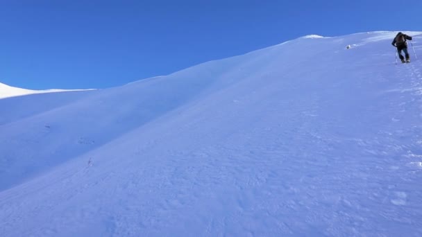 Sněhem Pokryté Hory Zimě — Stock video