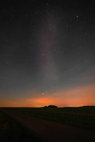 Una Splendida Vista Del Cielo Notturno Pieno Stelle Brillanti Paesaggio — Foto Stock