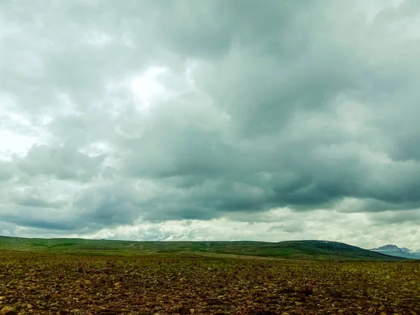 Dense Clouds Field Mountains Background — Stock Photo, Image