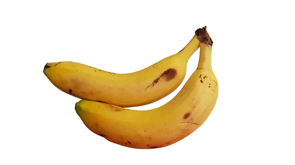 Dos Plátanos Aislados Sobre Fondo Blanco — Foto de Stock