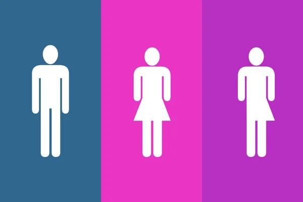 Illustration Male Female Restroom Icons Diverse Neutral Gender Pictogram — Stock Photo, Image