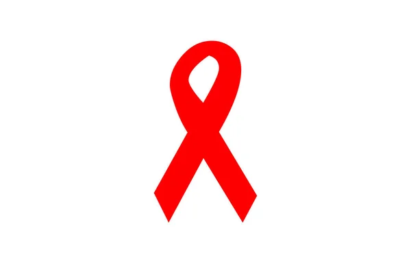 Μια Απεικόνιση Του Κόκκινου Εικονιδίου Του Aids Που Απομονώνεται Λευκό — Φωτογραφία Αρχείου