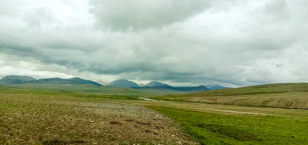 Dense Clouds Field Mountains Background — Stock Photo, Image