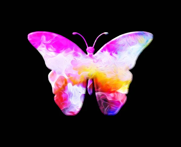 Una Ilustración Una Mariposa Sobre Fondo Acuarela Colorido —  Fotos de Stock