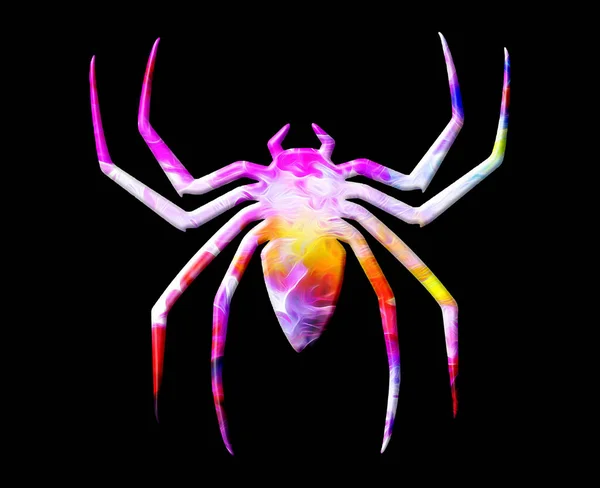 Illustration Spider Colorful Watercolor Background — Stock Photo, Image