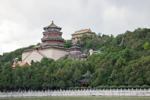 Beautiful Shot Old Summer Palace Cloudy Day — Stock Photo, Image