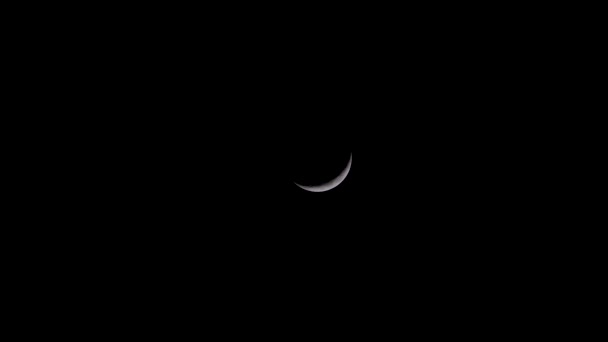 Луна Ночном Небе — стоковое видео