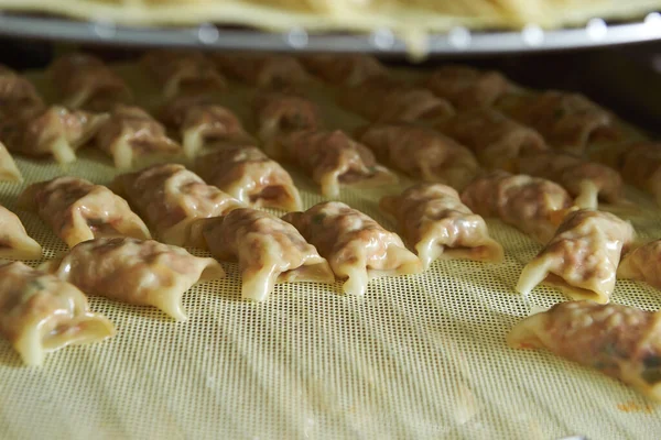 Primo Piano Deliziosi Gnocchi Vapore — Foto Stock