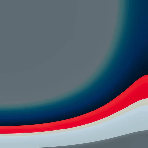 Illustration Colorful Geometric Curvey Figures Blue Background — Stock Photo, Image