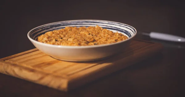 Selective Focus Shot Pumpkin Spice Oatmeal — Stock Photo, Image