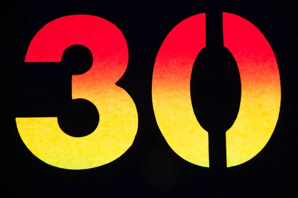 黒を基調とした黄赤30番のイラスト — ストック写真